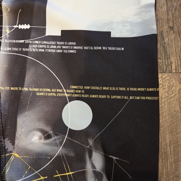 Reebok Speedwick Workout Capri Leggings Black Print XL New With Tags - Picture 4 of 9